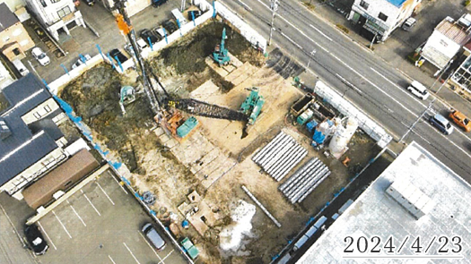 カルナシア元町建設の様子 2024年4月